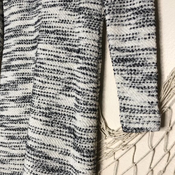 Ann Taylor LOFT Outlet Petite Cowl Neck Sweater Dress Black & Ivory XXSP - Picture 3 of 8